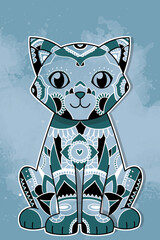 Cute Mandala Cat