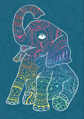 Colorful Mandala Elephant