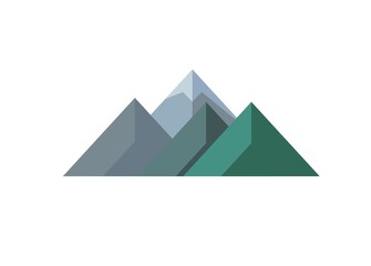 Mountain colored flat icon
