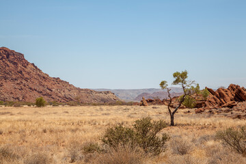 Landschaft im Tal von Twyfelfontein, Namibia