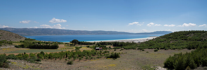 panorama of Salda is a large and clean lake of Turkey
