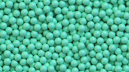 Mint balls background. Pile of sweet candy coated mints. Realistic vector background
