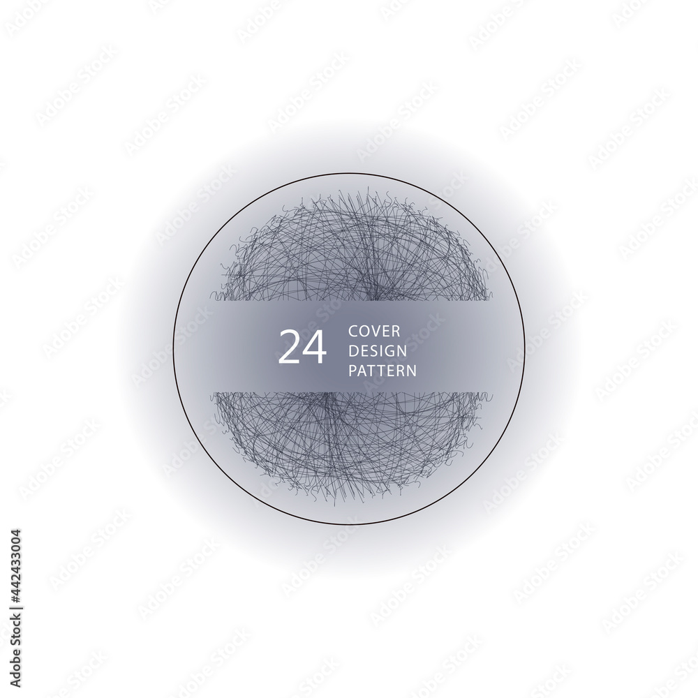 Aufkleber Abstraction texture business circuit. Circle modern shape lines. Vector illustration
