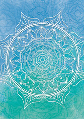 Blue-Green Mandala wallpaper
