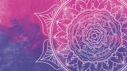 Purple -Magenta Mandala Background