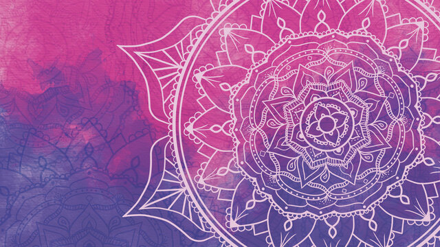 Purple -Magenta Mandala Background