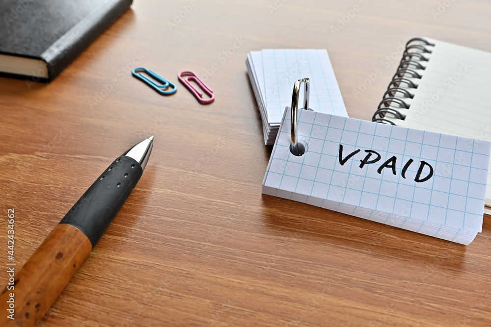 Poster there is a word book with the word of vpaid which is an abbreviation for video player-ad interface d