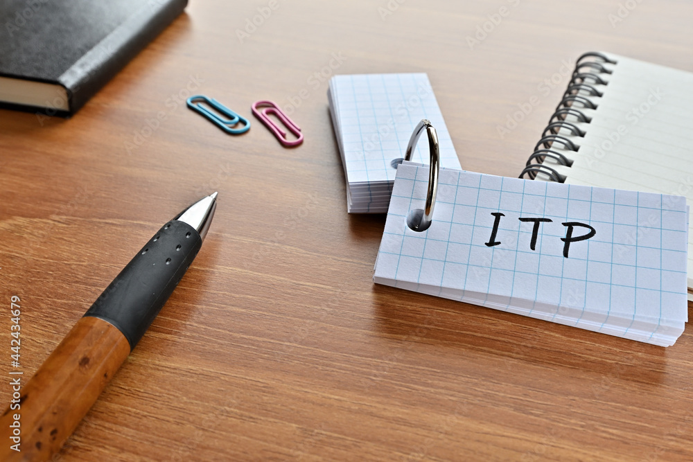 Poster there is a word book with the word of itp which is an abbreviation for intelligent tracking preventi