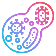 Fototapeta premium bacteria gradient icon