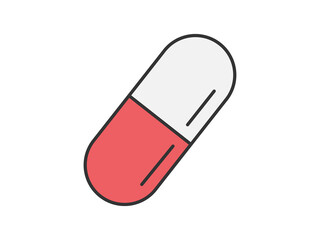 カプセル錠剤のイラスト