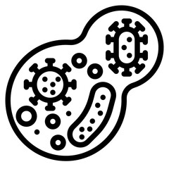 bacteria line icon