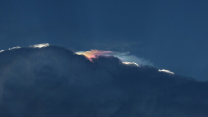 Iridescent cloud natural phenomenon