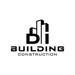 Building Construction Real Estate logo initials DI