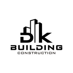 Building Construction Real Estate logo initials DK