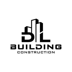 Building Construction Real Estate logo initials DL
