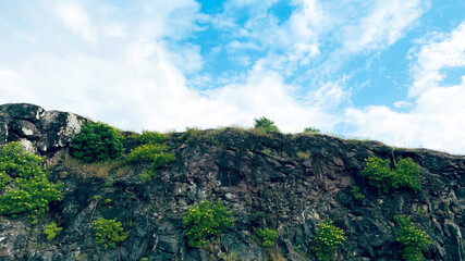 landscape with blue sky