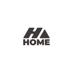 letter h home text simple geometric symbol vector