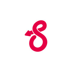 letter s fast curves arrows simple logo vector