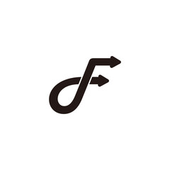 letter df motion arrows simple logo vector