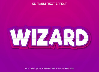 wizard text effect template design with abstract style use for business brand and logo