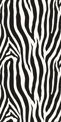 Fototapeta na wymiar Zebra monochrome seamless pattern. Vector animal skin print. Fashion stylish organic texture.