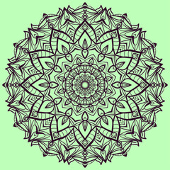 mandala vector art pattern. traditional round lace decoration. circular design element