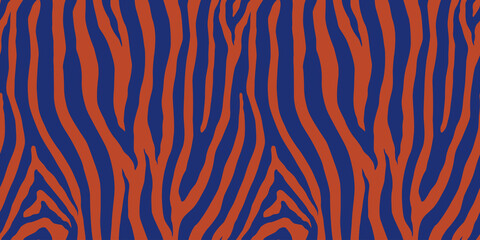 Zebra colorful seamless pattern. Vector animal skin print. Fashion stylish organic texture.