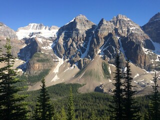 Lake Minnewanka area in Banff National Park 