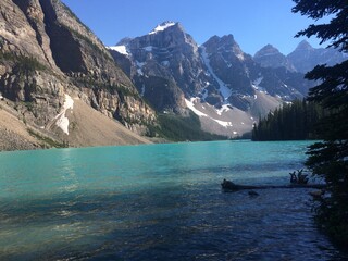 Lake Minnewanka area in Banff National Park 