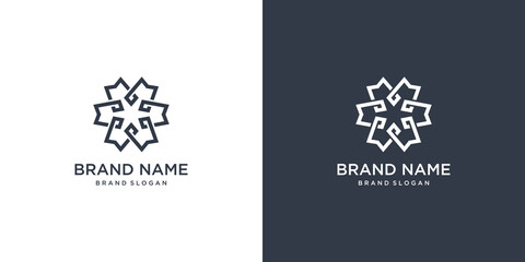 Abstract company logo with creative star concept Premium Vector part 2