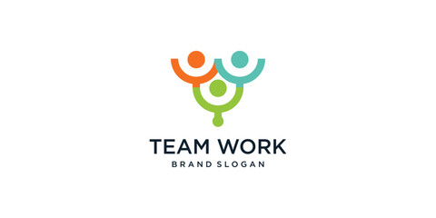 Community and team work logo abstract Premium Vector part 2