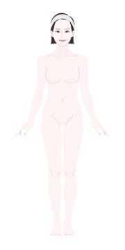 裸の女性のイラスト