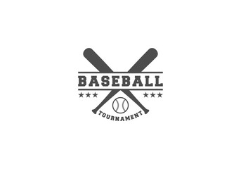 baseball logo template in white background