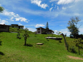 Obraz premium village in the mountains