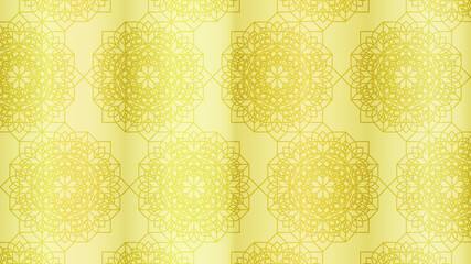 glamorous mosaic pattern background with gold color