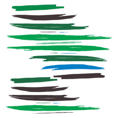 Black Watercolor Chinese. Blue Brushstroke Freehand. Green Brushes Chinese. Ink Background. Paintbrush Freehand. Paint Handwritten. Grungy Acrylic. Art Abstract. Set Design.