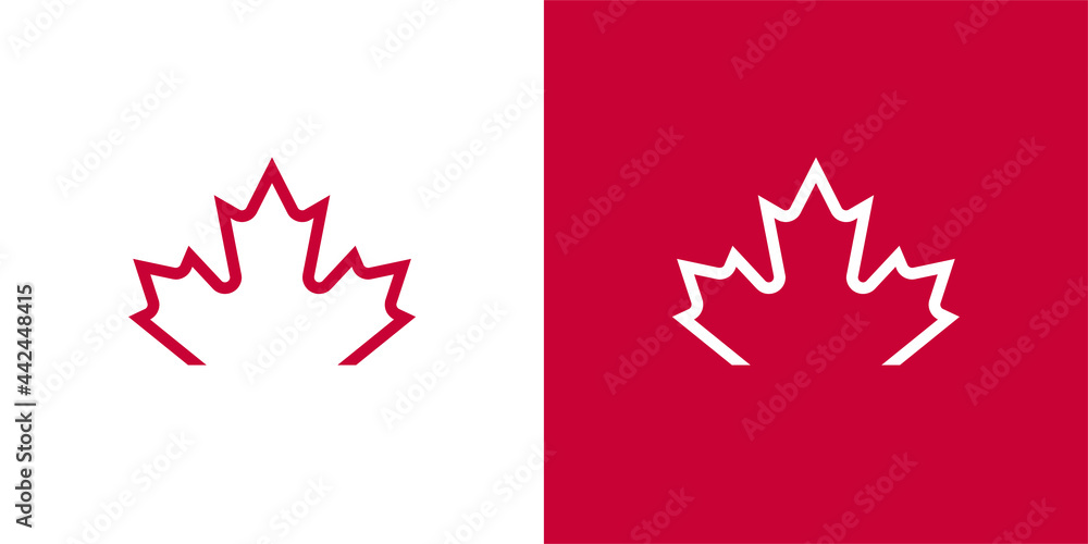 Wall mural maple leaf logo. canada leaves vector icon. symbol illustration.