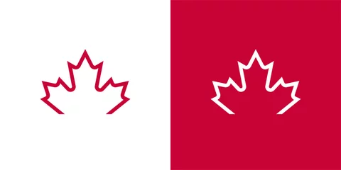 Fotobehang Maple Leaf Logo. Canada leaves Vector Icon. Symbol Illustration. © AlliesTroop