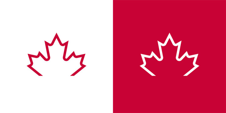 Maple Leaf Logo. Canada leaves Vector Icon. Symbol Illustration.