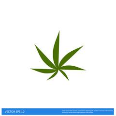 marijuana leaf icon vector