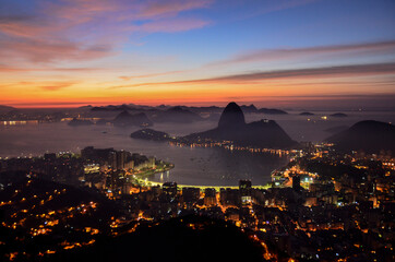 sunset over the city sunrise Rio de Janeiro RJ Brasil beach night