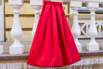 wedding dress on hangers