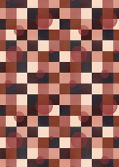 seamless pattern with squares and circles