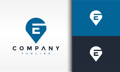 letter E map logo