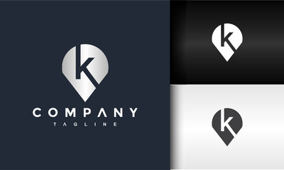 letter K map logo
