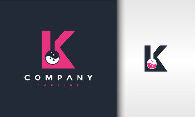 letter K lab logo