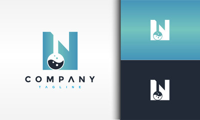 letter N lab logo