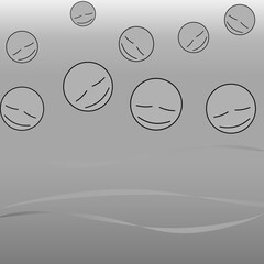 Relax face in grayscale with wind 06