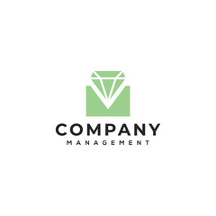 simple and modern diamond logo design template elements