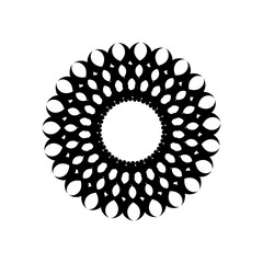Mandala. Circular ornament. Isolated on a white background.